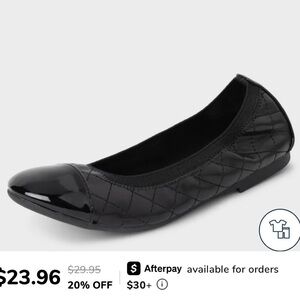 Black Quilted Ballet Flats